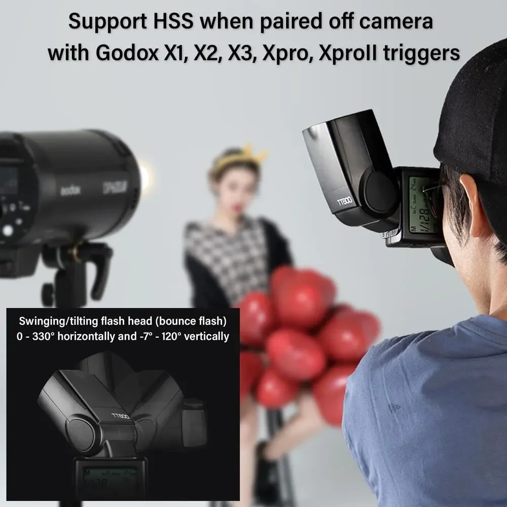 Godox TT600 2.4G Wireless Camera Flash Speedlite Master/Slave GN60 Manual Flash